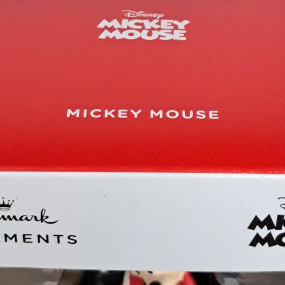 Disney Hallmark Christmas tree ornament Mickey Mouse on a tire red Santa suit - Picture 3 of 6